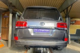 Установка насадок на глушитель TOYOTA LAND CRUISER